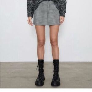 Zara Houndstooth Skort XL, NWOT